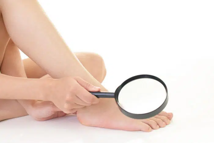 Looking at your feet closely